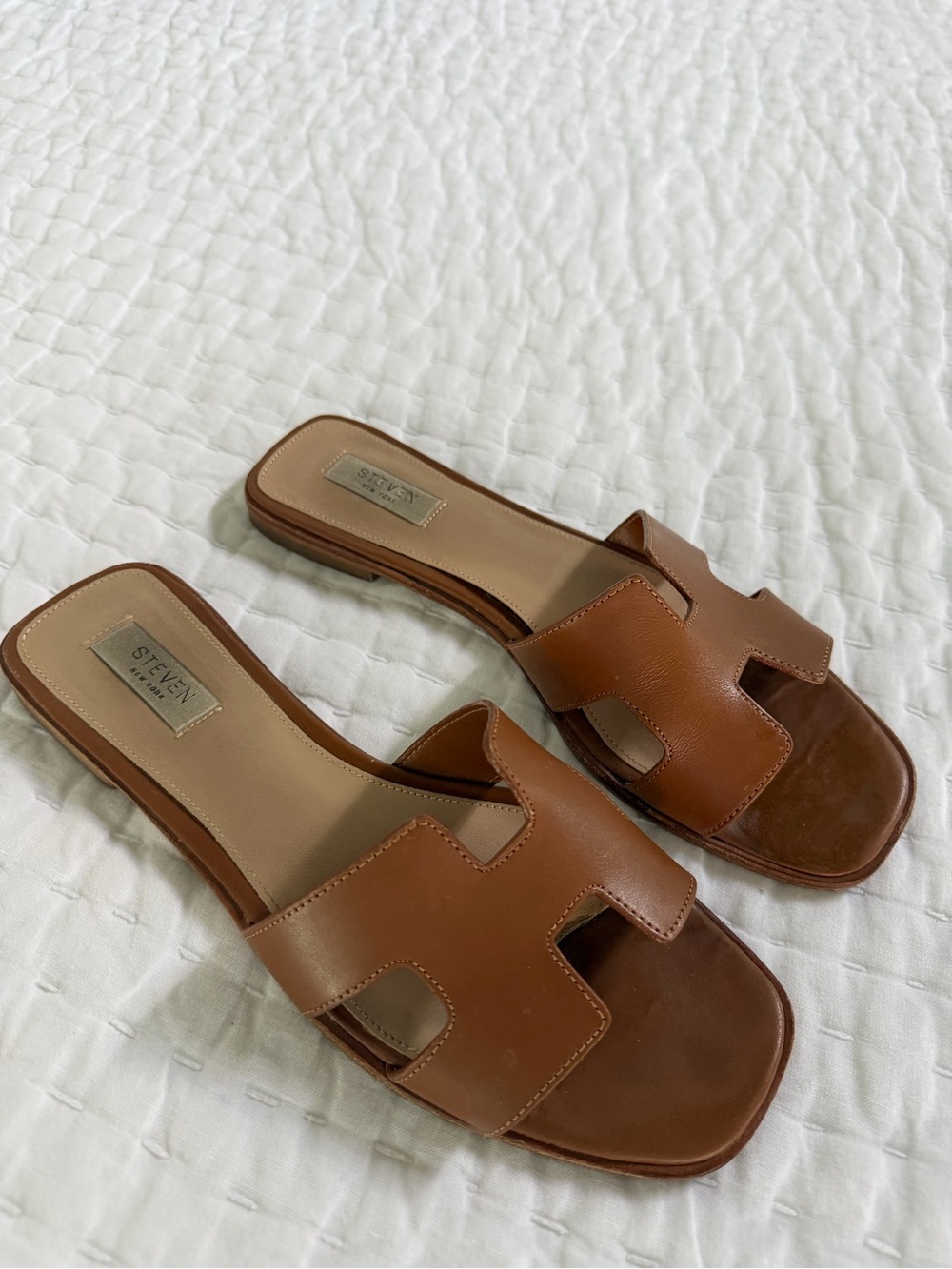 Steven Steve Madden Hayden Sandal Cognac Leather 10M